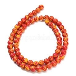 Dyed Synthetic Malachite Beads Strands&nbsp;GG-CBA6382-A03-6mm-01