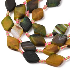 Natural Banded Agate Beads Strands&nbsp;G-B177-C03-01
