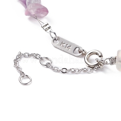 Natural Fluorite Chip Beaded Necklace&nbsp;NJEW-JN03824-02