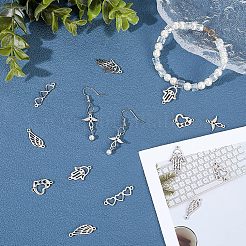 24Pcs 6 Style 201 Stainless Steel Links Connectors&nbsp;STAS-FH0001-49