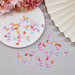 120Pcs 6 Colors Translucent Resin Cabochons&nbsp;RESI-HY0001-25
