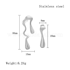 304 Stainless Steel Stud Earrings&nbsp;II9103-2