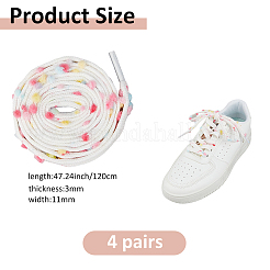 4 Pairs Rainbow Polka Dot Cotton Shoelaces&nbsp;FIND-FH0012-03A