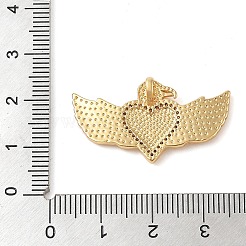 Brass & Shell & Clear Cubic Zirconia Pendants&nbsp;KK-I712-03G