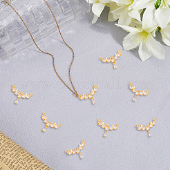8Pcs Brass Micro Pave Cubic Zirconia Pendants&nbsp;KK-BBC0019-42