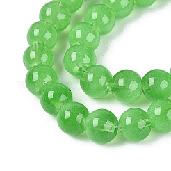 Transparent Glass Imitation Cat Eye Beads Strands&nbsp;GLAA-Q110-01B-08