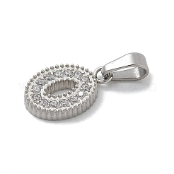 Ion Plating(IP) 304 Stainless Steel Micro Pave Cubic Zirconia Pendants&nbsp;STAS-Z107-06P-05