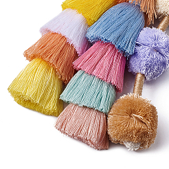 Handmade Tassel Keychain&nbsp;HJEW-TZ0001-B01