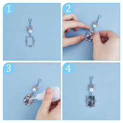 2 Sets Tibetan Style Alloy Butterfly & Painting Frame Pendant Decorations&nbsp;HJEW-UN0001-15