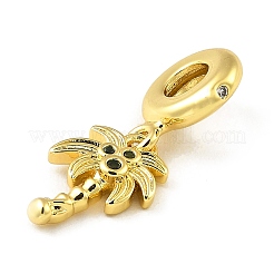 Rack Plating Brass Micro Pave Cubic Zirconia Pendant&nbsp;KK-H456-11G