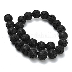 Natural Lava Rock Round Beads Strands&nbsp;G-M169-16mm-03