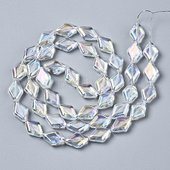 Electroplate Glass Beads Strands&nbsp;EGLA-N008-009-A01