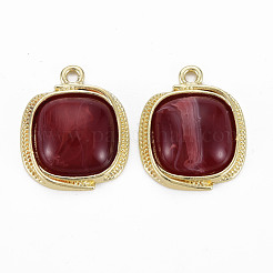 Light Gold Plated Alloy Pendants&nbsp;PALLOY-N154-29A-NR