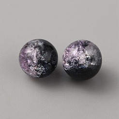 Two Tone Transparent Crackle Glass Beads&nbsp;GLAA-WH0038-15F