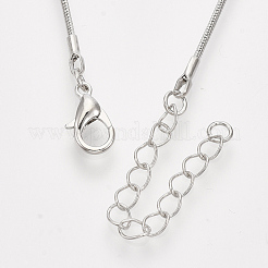 Brass Round Snake Chain Necklace Making&nbsp;MAK-T006-11A-P