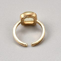 Alloy & Resin Adjustable Cuff Rings for Women&nbsp;RJEW-WH0002-39A