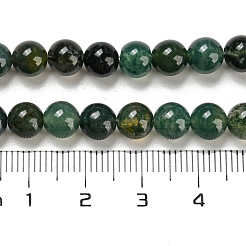 Natural Moss Agate Round Beads Strands&nbsp;G-S151-6mm