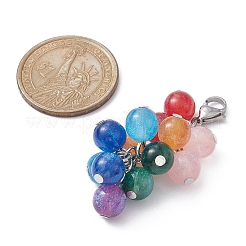 Resin Imitation Cat Eye Beaded Pendants Decoraiton&nbsp;HJEW-JM01203