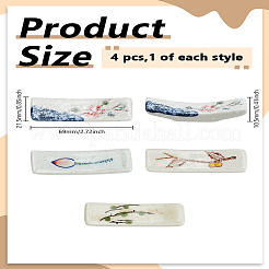4Pcs 4 Colors Ceramic Chopstick Holder&nbsp;AJEW-LP0003-20