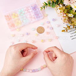 120Pcs 10 Colors Transparent Acrylic Beads&nbsp;TACR-PH0001-51