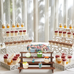 4-Tier Wood Organizer Display Riser Rack&nbsp;ODIS-WH0329-97
