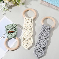 3Pcs 3 Colors Cotton Thread Weave Towel Rack&nbsp;AJEW-GF0011-75