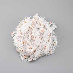 Nonelastic Flower Lace Trim&nbsp;OCOR-WH0075-10