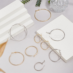 8 Pairs 8 Styles Zinc Alloy Hoop Earrings for Women&nbsp;EJEW-PH0001-34