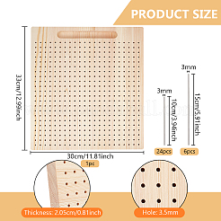 Rectangle Wood Crochet Blocking Board&nbsp;DIY-BC0013-51D