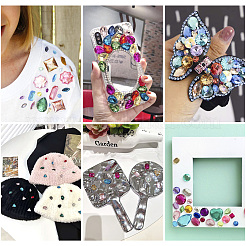 Flat Back & Back Plated Acrylic Rhinestone Cabochons&nbsp;MACR-TA0001-62B
