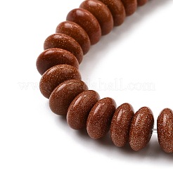 Synthetic Goldstone Beads Strands&nbsp;G-L621-A01-8x4mm