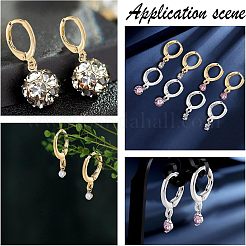 12Pcs 3 Colors 304 Stainless Steel Huggie Hoop Earrings Findings&nbsp;STAS-UN0023-05