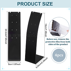 Desktop Acrylic Slant Back Single Necklace Display Stands&nbsp;ODIS-WH0025-234B