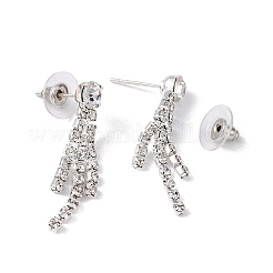 Fashionable Wedding Rhinestone Necklace and Stud Earring Jewelry Sets&nbsp;X-SJEW-R046-10