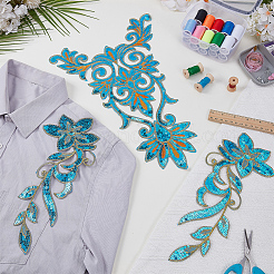 1Pc Flower Computerized Embroidery Iron on/Sew on Patches&nbsp;PATC-FG0003-10A