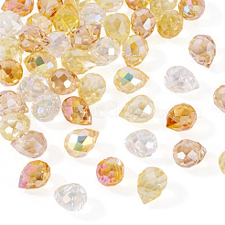 50Pcs 5 Colors Electroplate Transparent Glass Beads&nbsp;GLAA-TA0003-47A