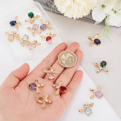 16Pcs 8 Colors Glass Pendants&nbsp;GLAA-GA0001-31
