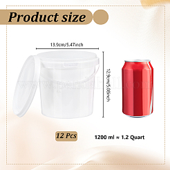 12Pcs Plastic Storage Bucket&nbsp;AJEW-TW0001-22B