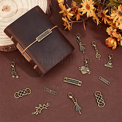 40Pcs 10 Style Alloy Pendants Decorations&nbsp;HJEW-BC00063