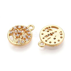 Brass Micro Pave Cubic Zirconia Charms&nbsp;KK-N263-81G