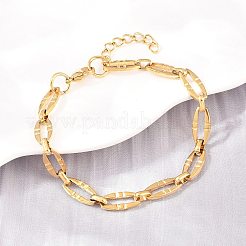 304 Stainless Steel Oval Link Chain Bracelet & Necklace Jewelry Sets&nbsp;SJEW-L199-03G