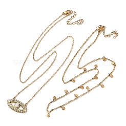 304 Stainless Steel Stackable Double Layer Necklaces&nbsp;NJEW-S435-03G-A