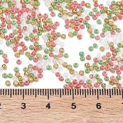 4 Colors 11/0 Christmas TOHO Round Seed Beads&nbsp;SEED-X0058-29