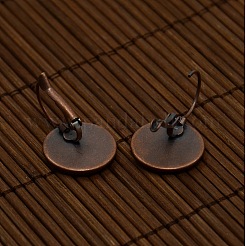 Clear Domed Glass Cabochon Cover and Brass Leverback Earring Settings for DIY&nbsp;DIY-X0160-R-NR