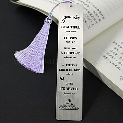 You Are Beautiful Rectangle Bookmark for Reader&nbsp;DIY-FG0002-70G