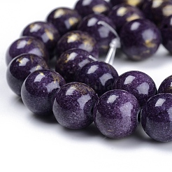 Natural Mashan Jade Beads Strands&nbsp;G-F670-A25-10mm