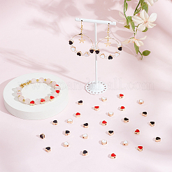 75Pcs 3 Colors Light Gold Plated Alloy Enamel Beads&nbsp;ENAM-AR0001-92