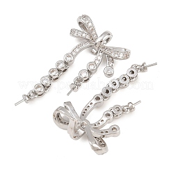 Brass Micro Pave Cubic Zirconia Peg Bails&nbsp;CU-CBA8264-04P