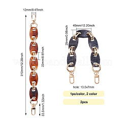 2Pcs 2 Colors Acrylic Curb Chain Bag Strap&nbsp;FIND-GN0001-28
