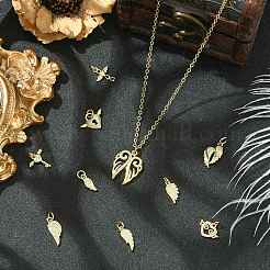 10Pcs 10 Styles Brass Micro Pave Cubic Zirconia Pendants&nbsp;KK-CJ0003-74
